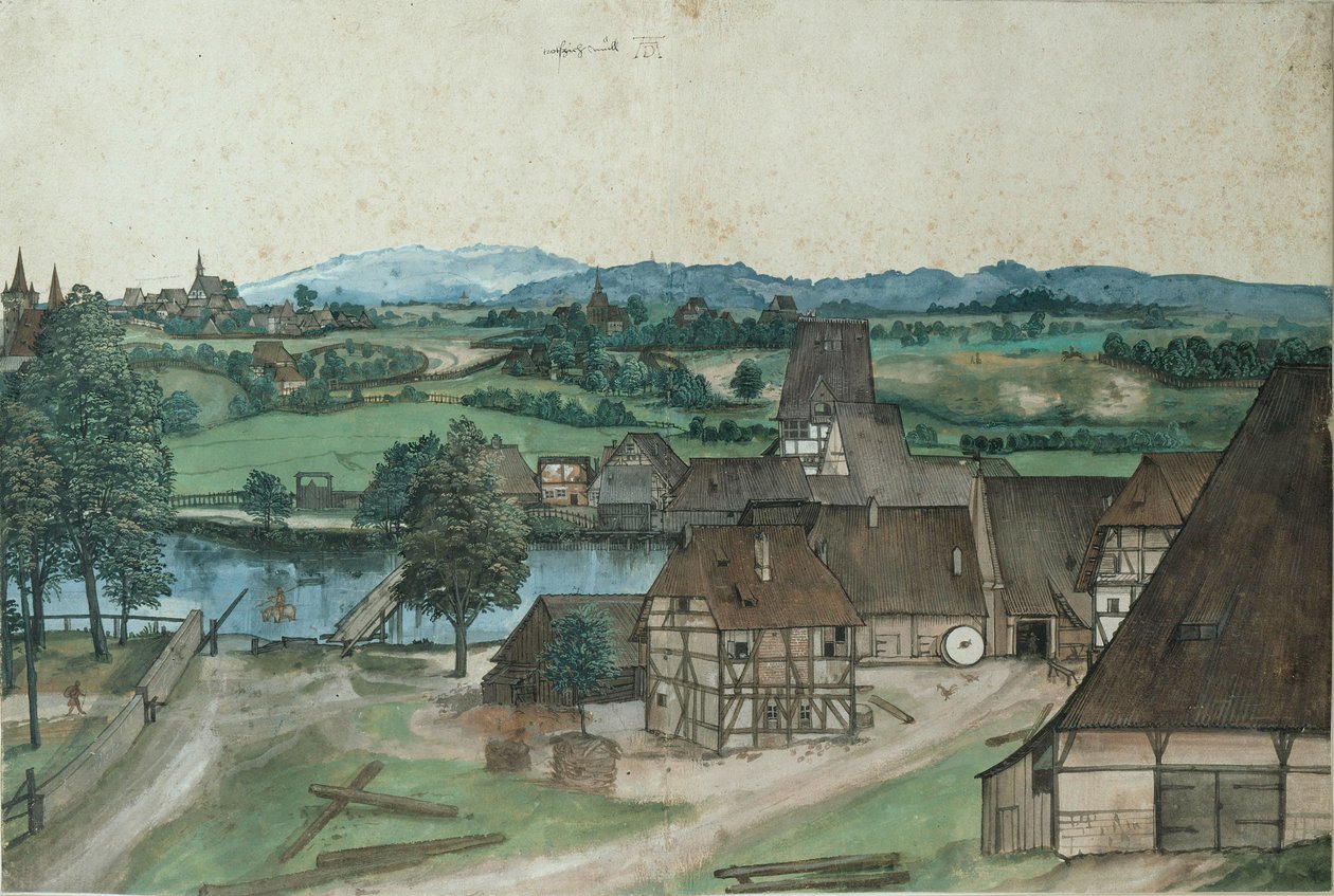 Hallerwiesen an der Pegnitz außerhalb Nürnbergs von Albrecht Dürer