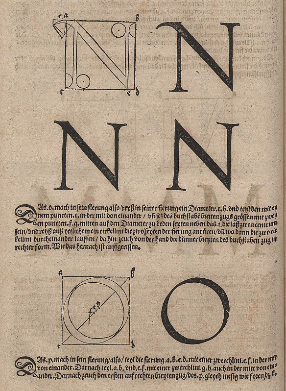 Konstruktion von Buchstaben von Albrecht Dürer