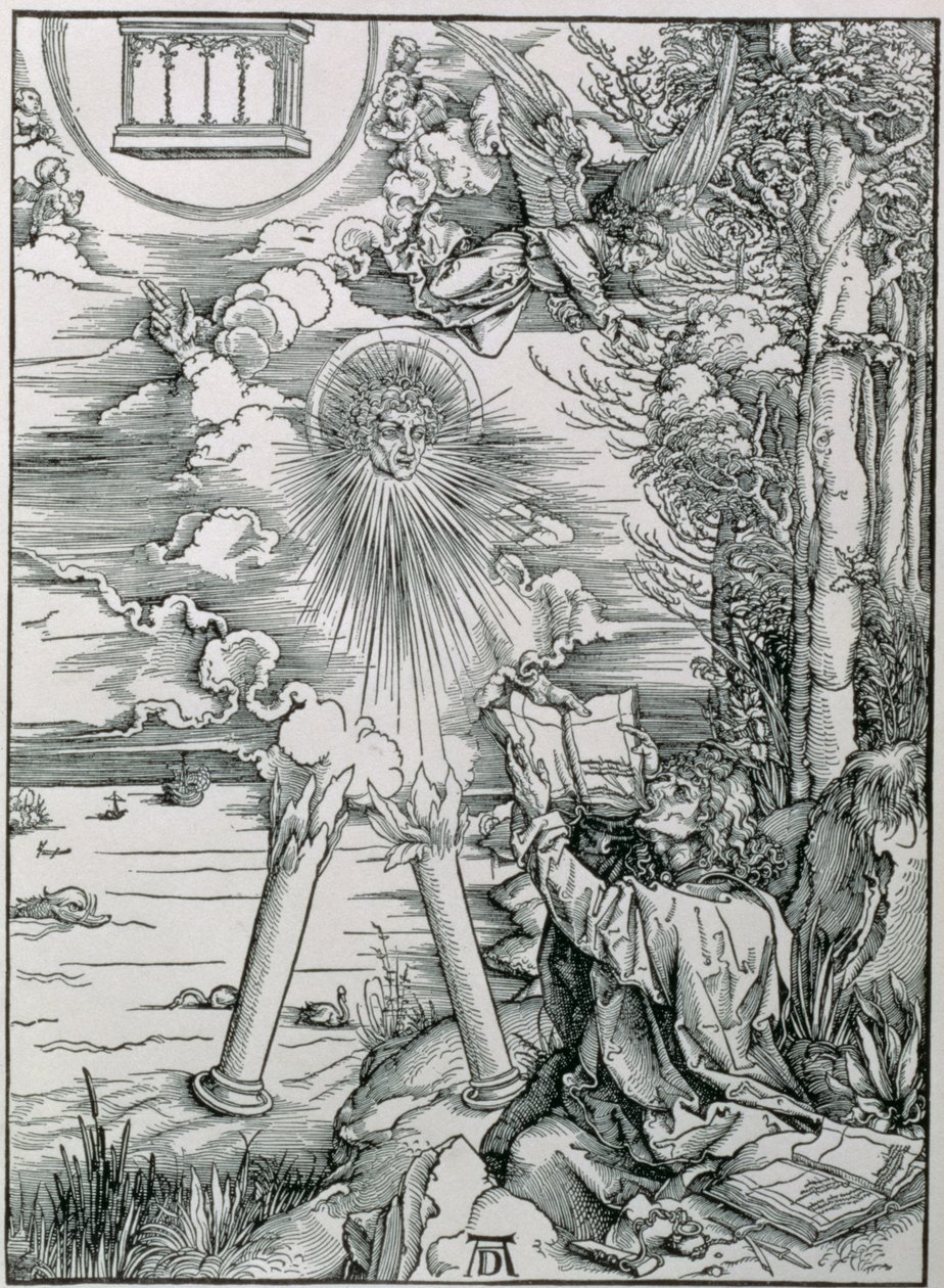 St. Johannes verschlingt das Buch aus der 