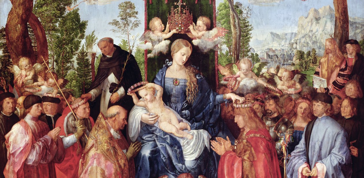 Das Fest der Rosenkränze (Detail) von Albrecht Dürer