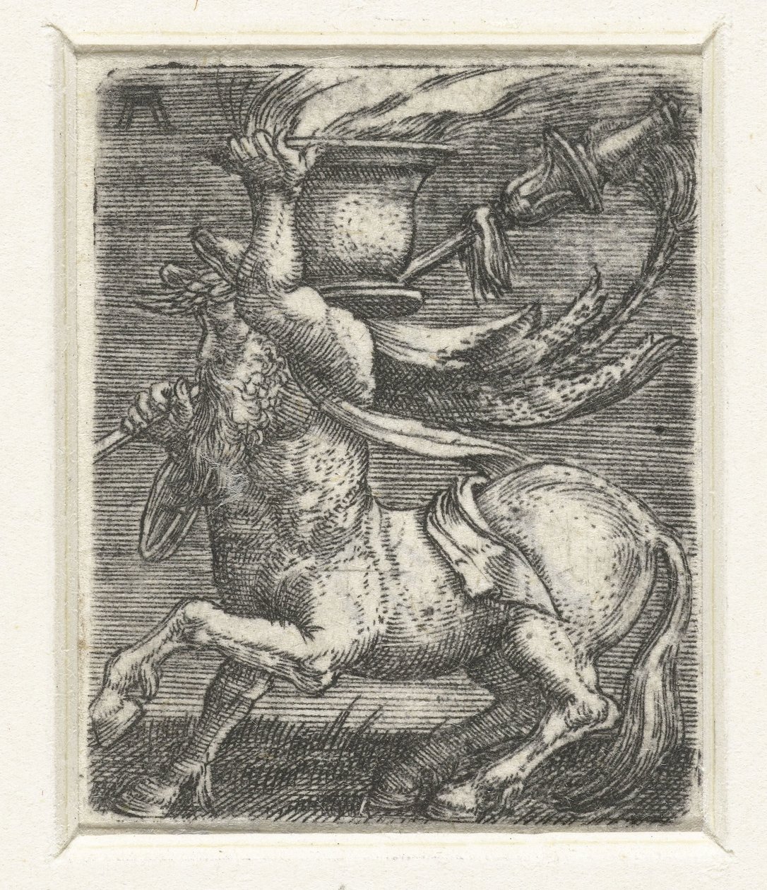 Zentaur trägt einen Topf mit Feuer von Albrecht Altdorfer