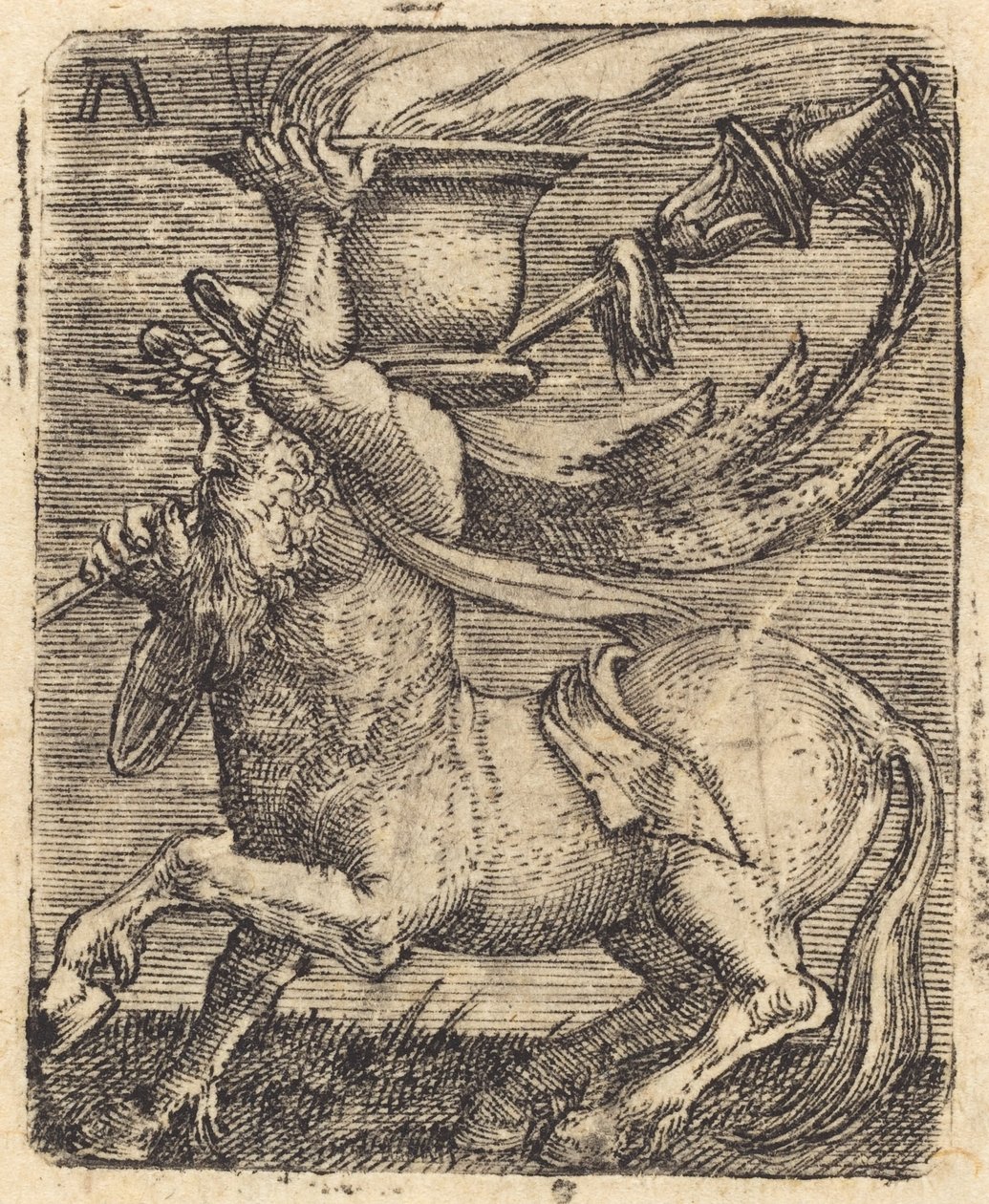 Zentaur mit einer Vase von Albrecht Altdorfer