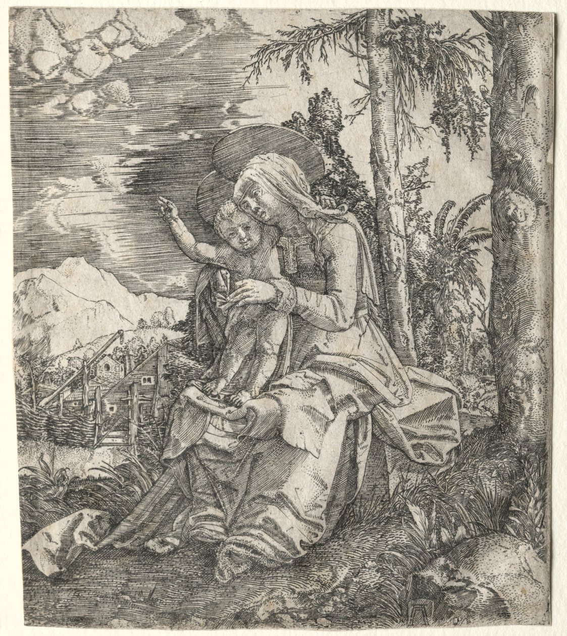 Die Jungfrau in einer Landschaft von Albrecht Altdorfer