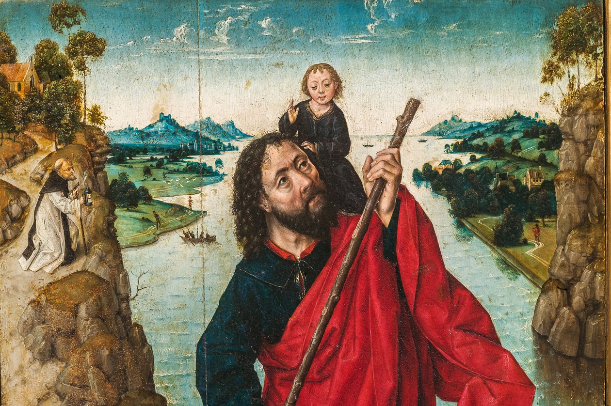 St. Christophorus (Detail) von Albrecht Bouts