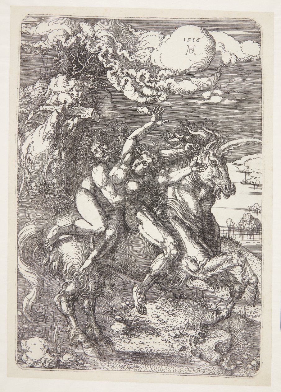 Entführung auf einem Einhorn von Albrecht Dürer