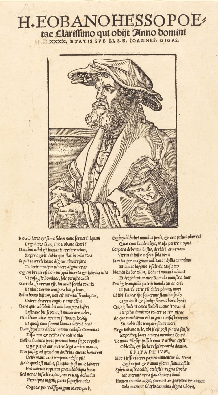 Eobanus Hess, 1526 von Albrecht Dürer