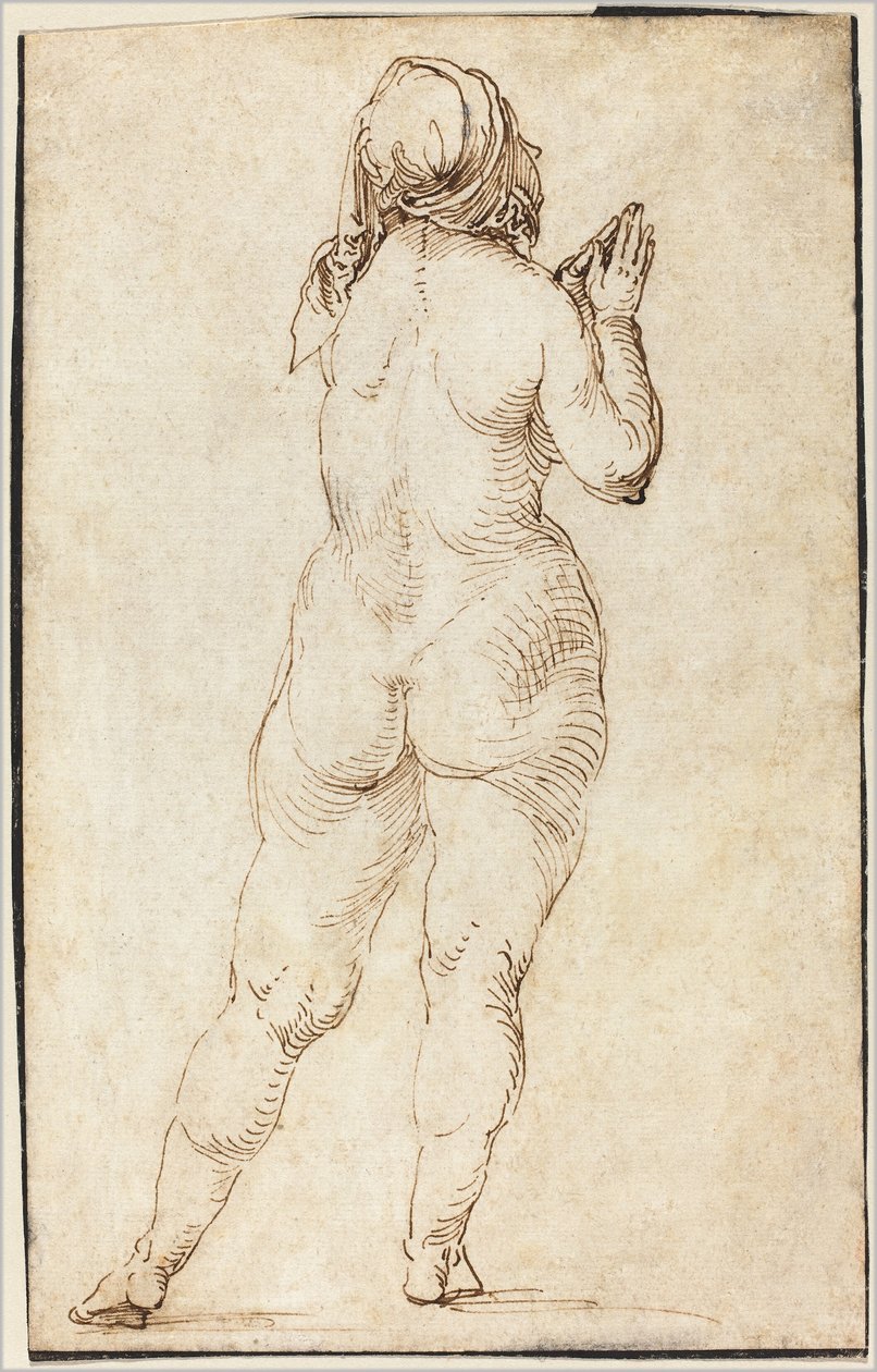 Weiblicher Akt beim Beten von Albrecht Dürer