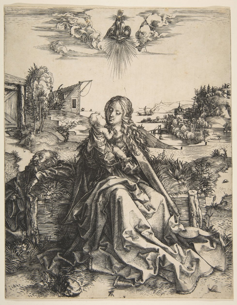 Heilige Familie mit einer Libelle, ca. 1495 von Albrecht Dürer