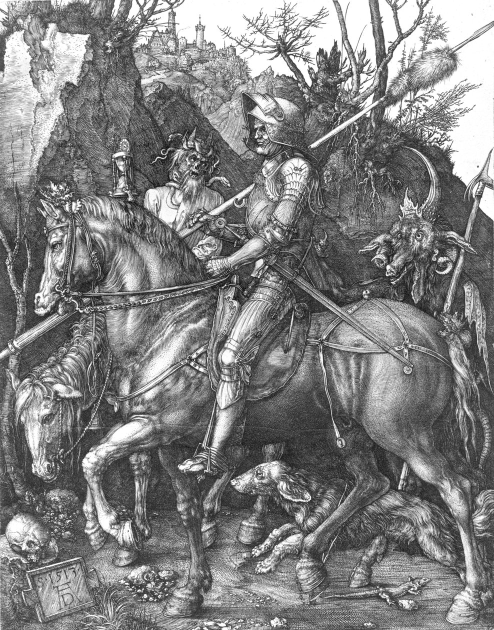 Ritter, Tod und Teufel, 1513 von Albrecht Dürer
