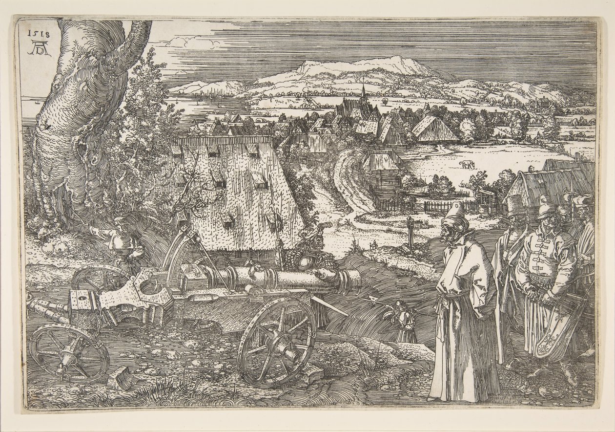Landschaft mit einer Kanone, 1518 von Albrecht Dürer