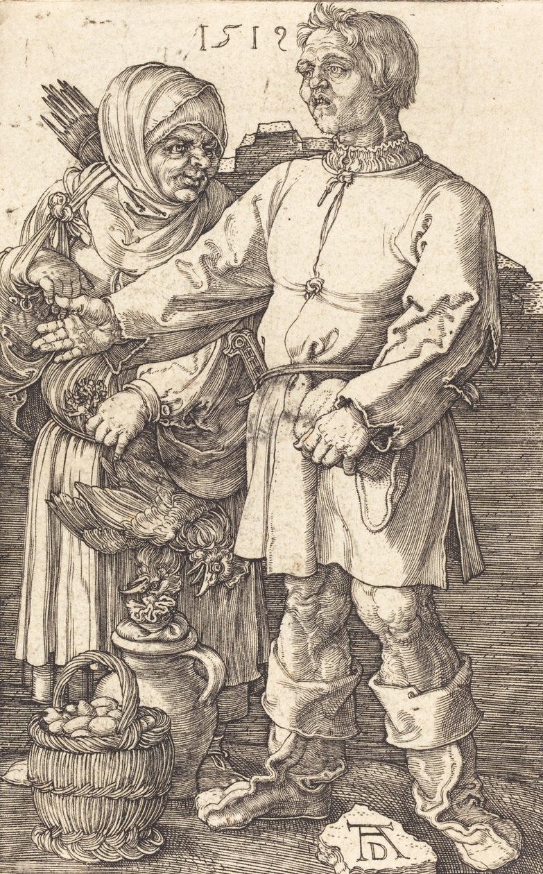 Bauernpaar auf dem Markt, 1519 von Albrecht Dürer