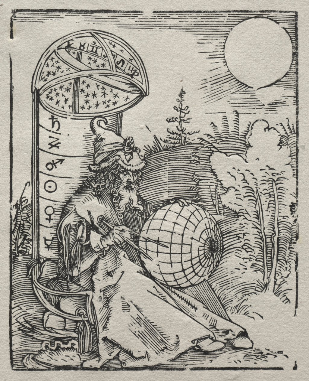 Ptolemaeus mit dem Himmelsglobus, 1504 von Albrecht Dürer