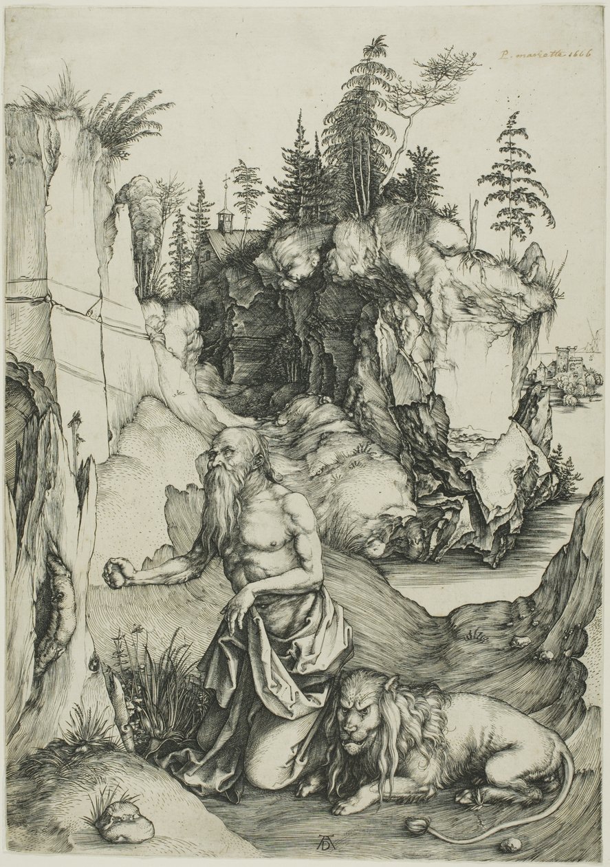 Der büßende Heilige Hieronymus in der Wüste von Albrecht Dürer