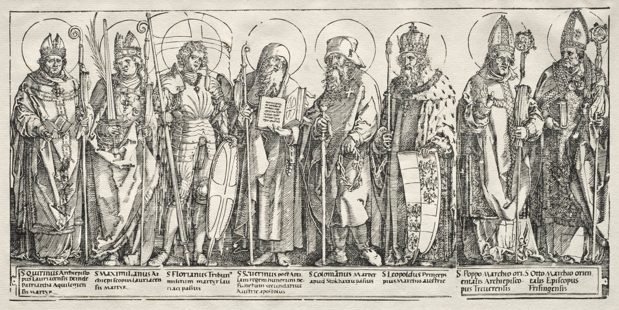 Die acht Heiligen von Österreich von Albrecht Dürer