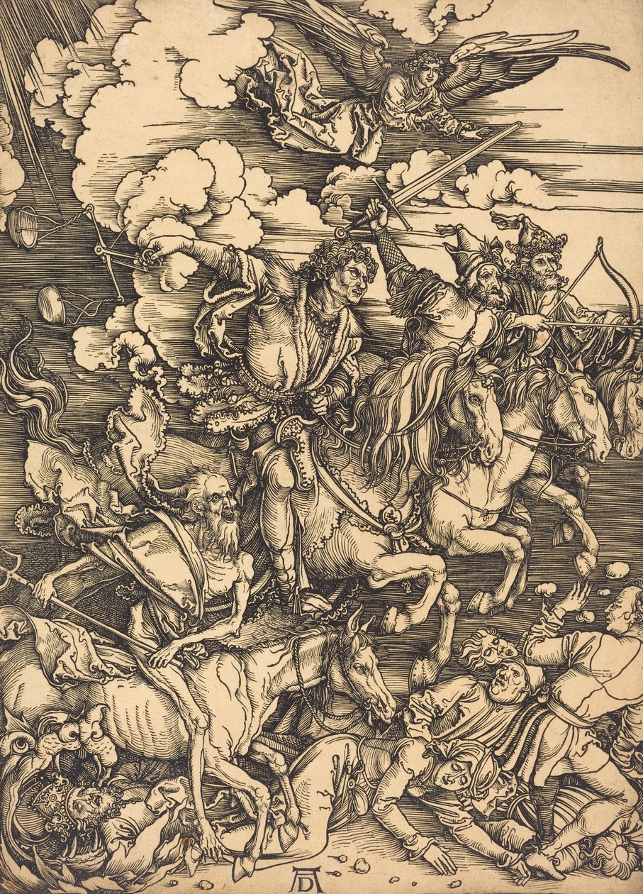 Die vier Reiter, wahrscheinlich ca. 1496-1498 von Albrecht Dürer