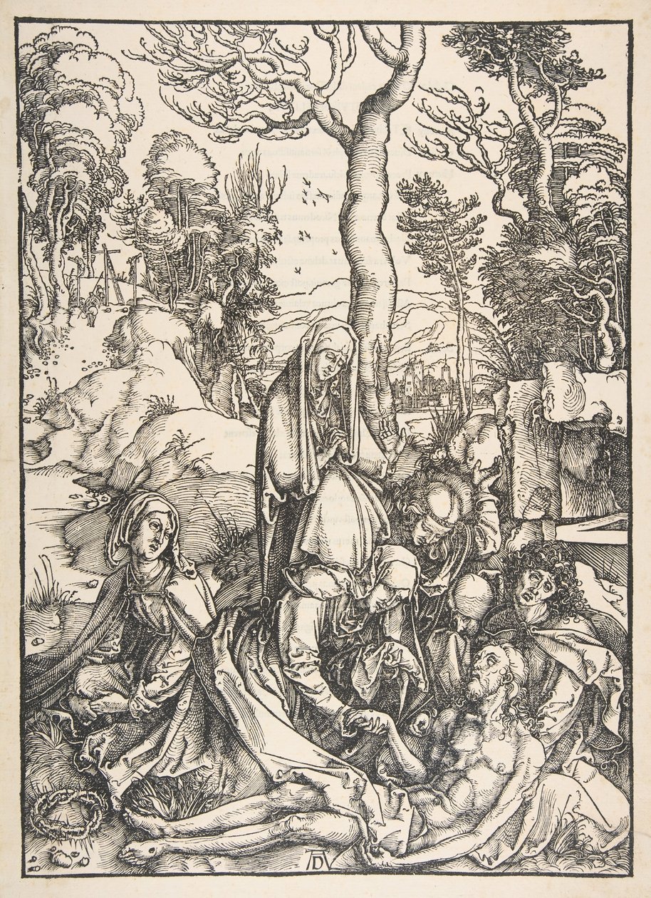 Die Beweinung, aus Die Große Passion von Albrecht Dürer