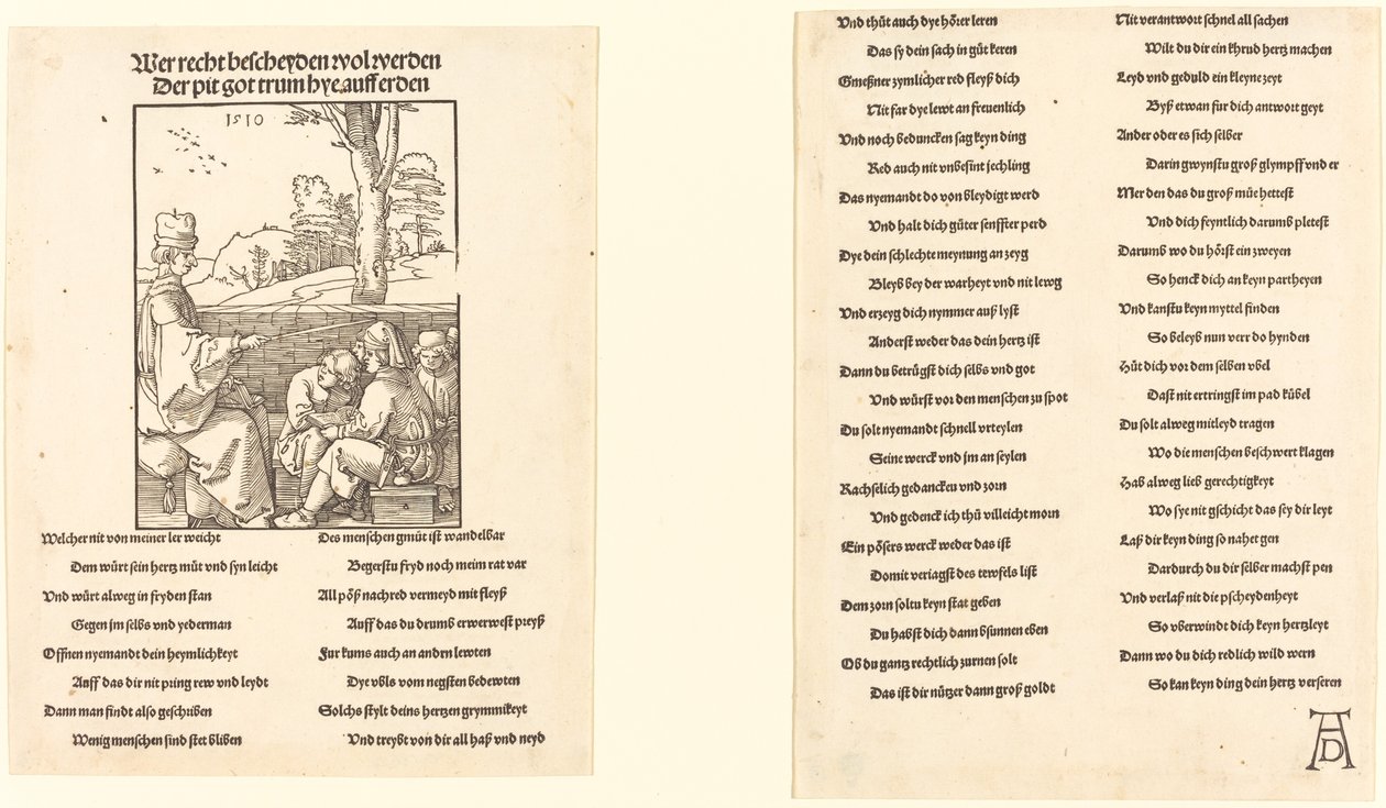 Der Lehrer, 1510 von Albrecht Dürer
