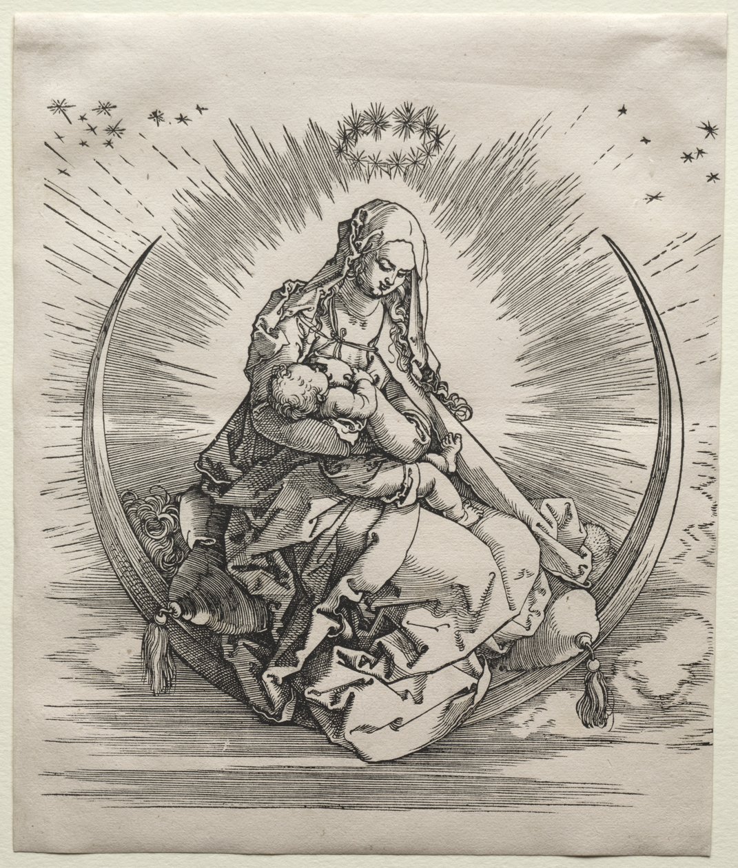 Die Jungfrau auf einer Mondsichel von Albrecht Dürer