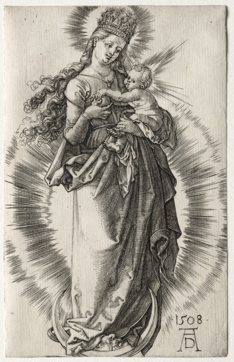 Die Jungfrau mit einer Sternenkrone von Albrecht Dürer