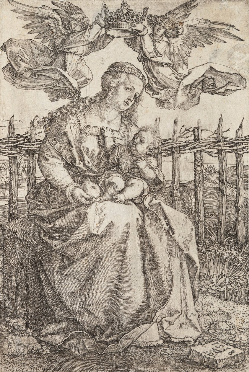Jungfrau Maria von zwei Engeln gekrönt, 1518 von Albrecht Dürer