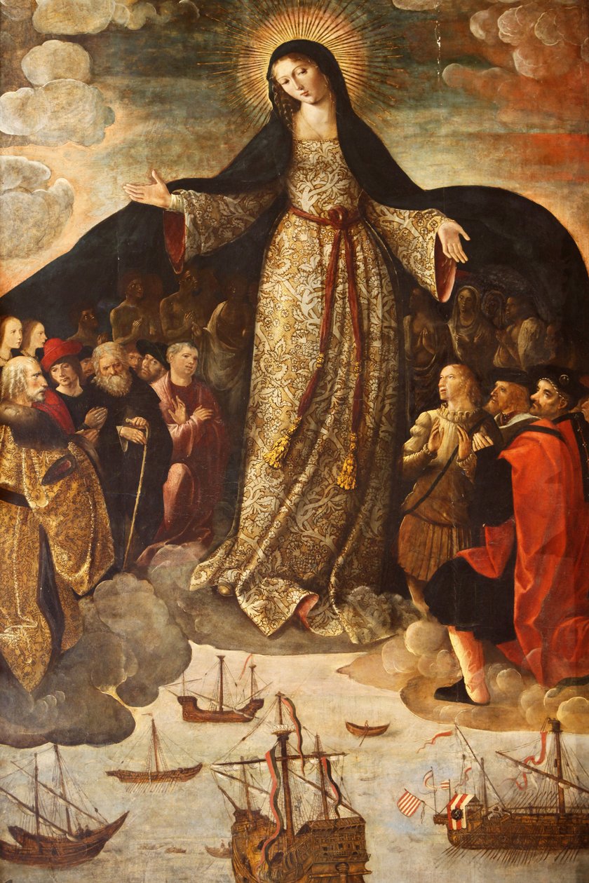 Virgen von los Mareantes Altarbild (Detail) von Alejo Fernandez