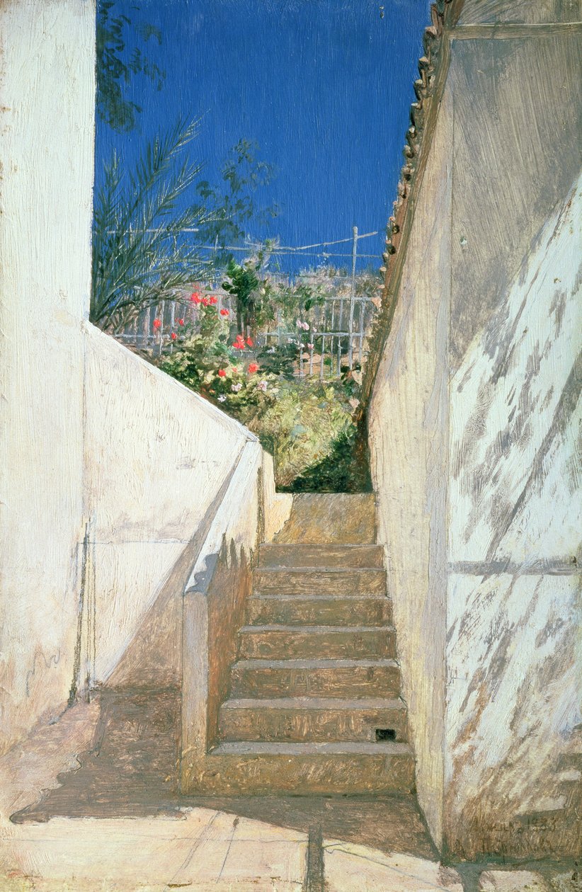Stufen in einem Garten, Algerien, 1883 von Aleksandr Pavlovich Bryullov