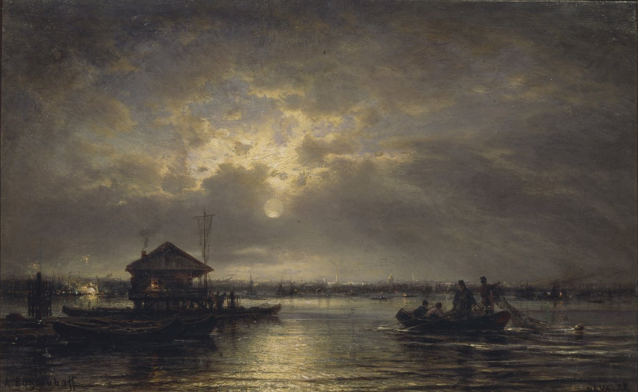 Sommernacht an der Newa, 1875 von Aleksei Petrovich Bogolyubov