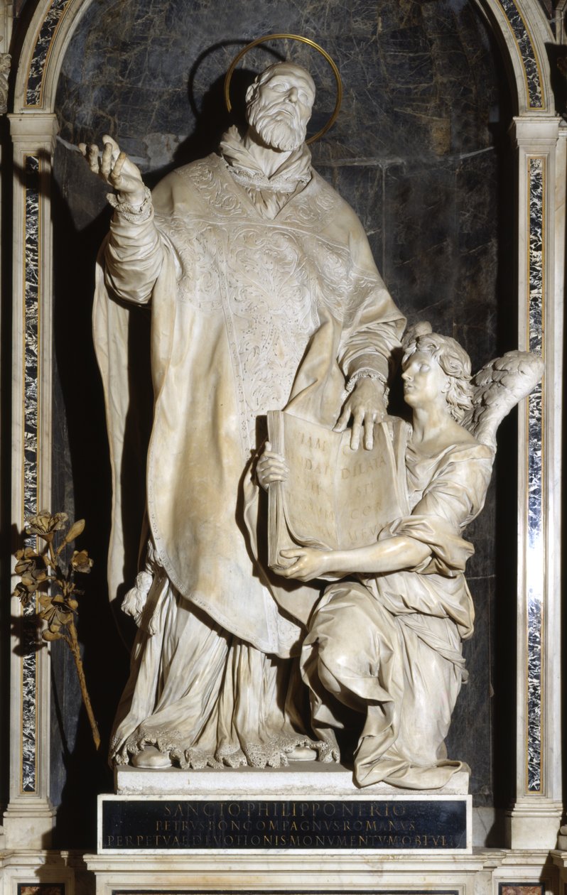 Der heilige Philipp Neri mit einem Engel von Alessandro Algardi