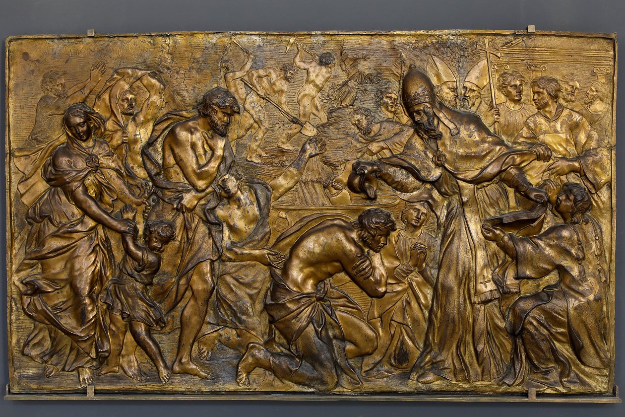 Papst Liberius tauft die Neophyten von Alessandro Algardi
