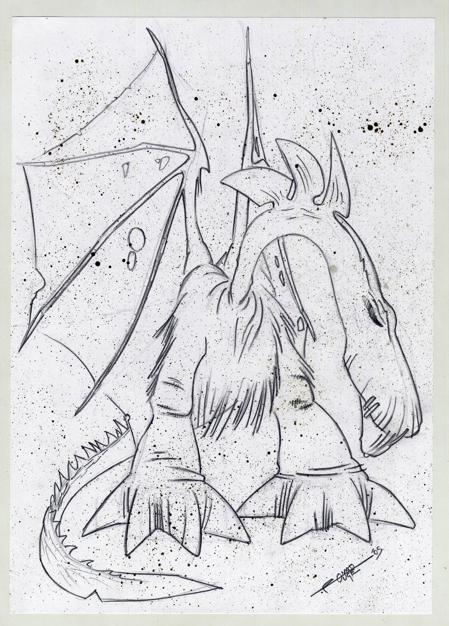 Legendäres Tier für Fantasy-Illustration: Drache. von Alessandro Lonati