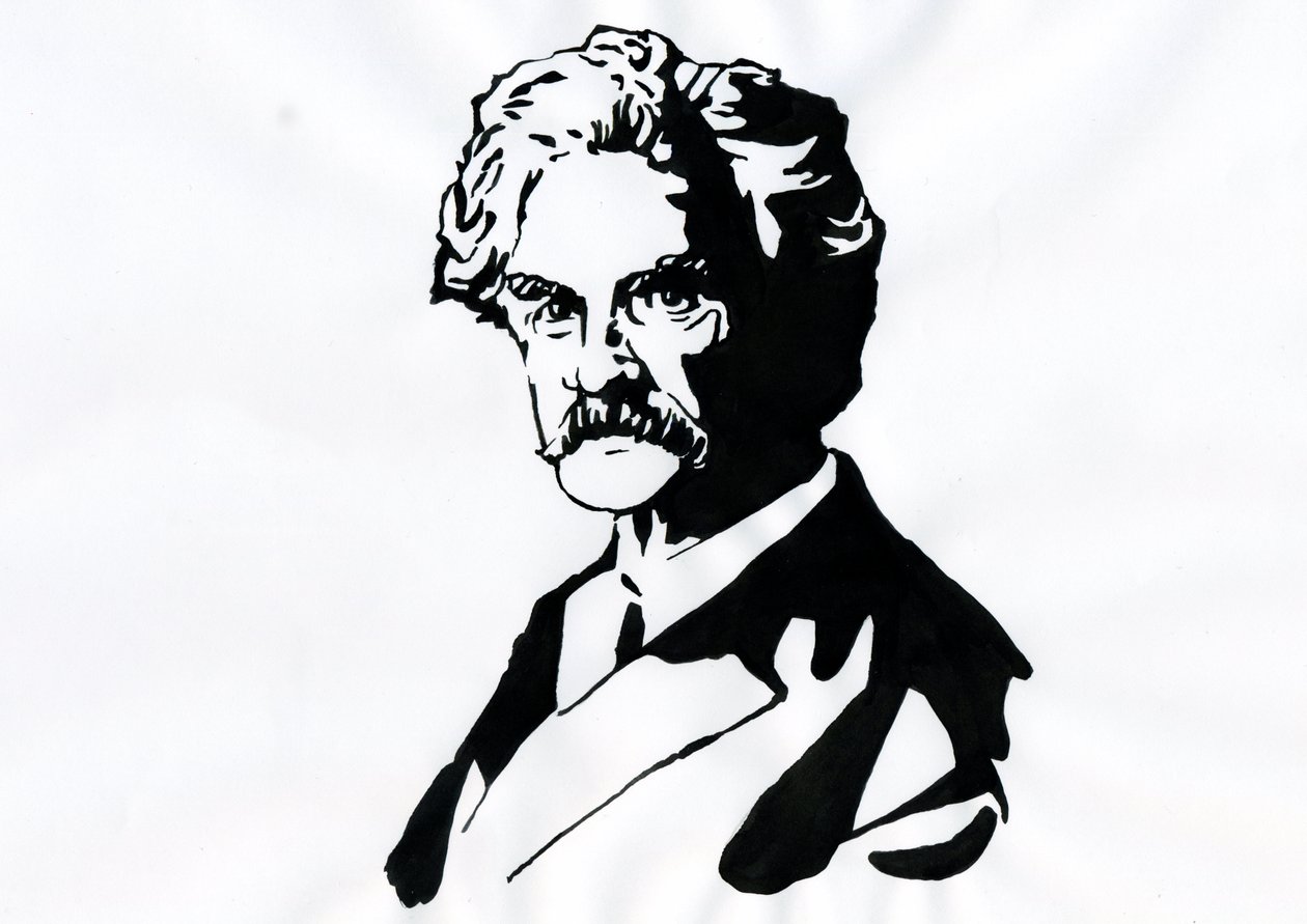 Porträt von Mark Twain (1835-1910) von Alessandro Lonati