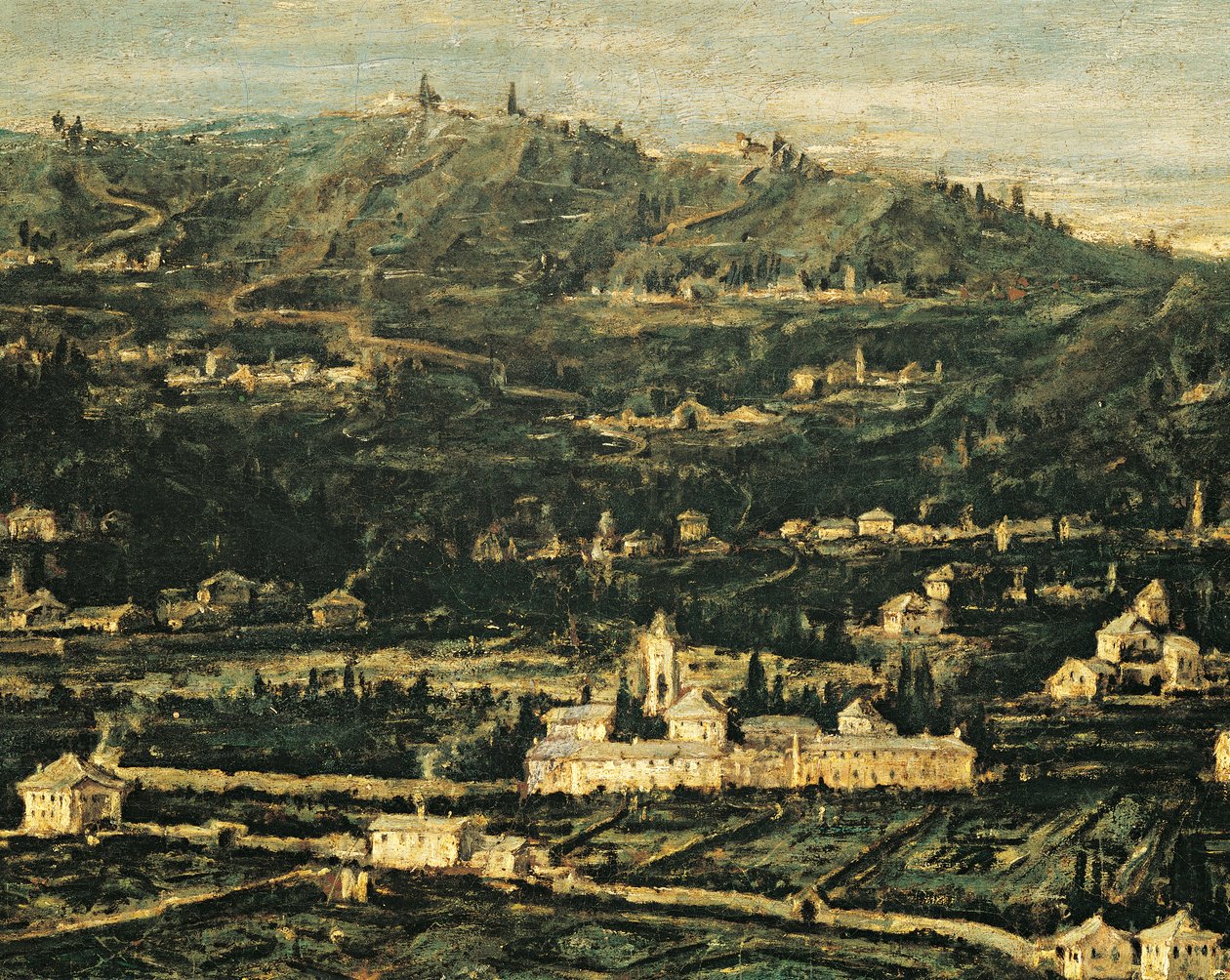 Detail der Unterhaltung im Garten von Albaro von Alessandro Magnasco