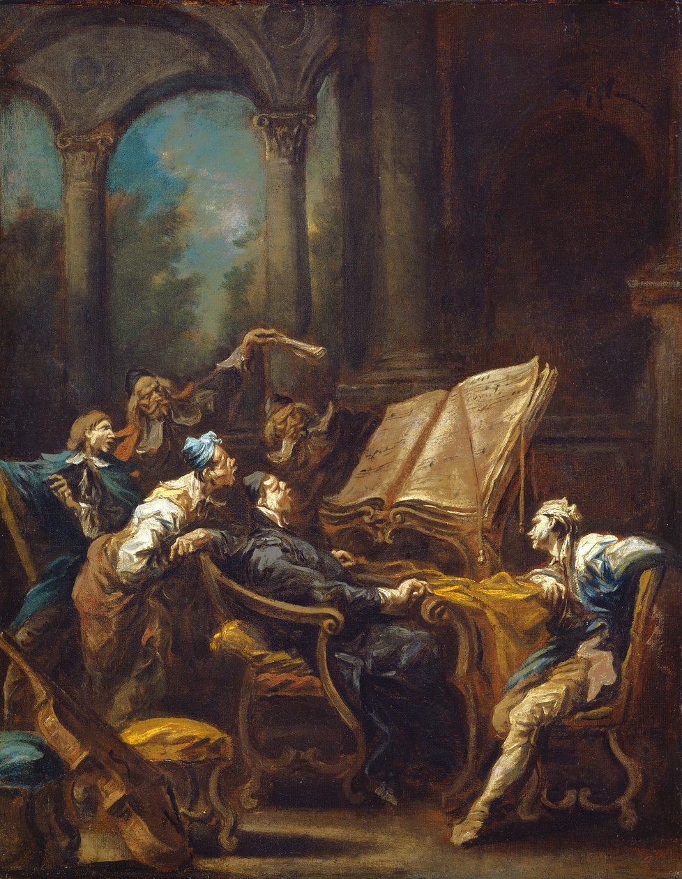Die Chorsänger, ca. 1740-1745 von Alessandro Magnasco