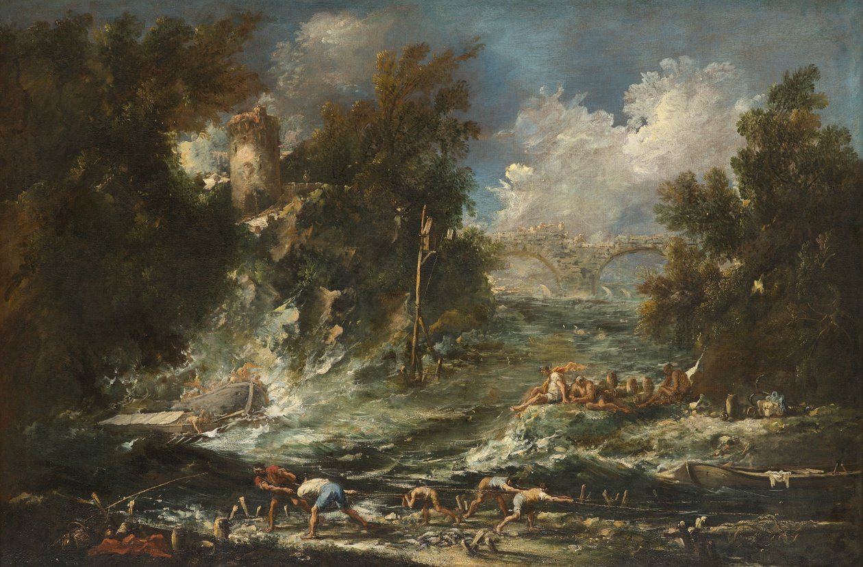 Der Sturm, ca. 1710-1720 von Alessandro Magnasco