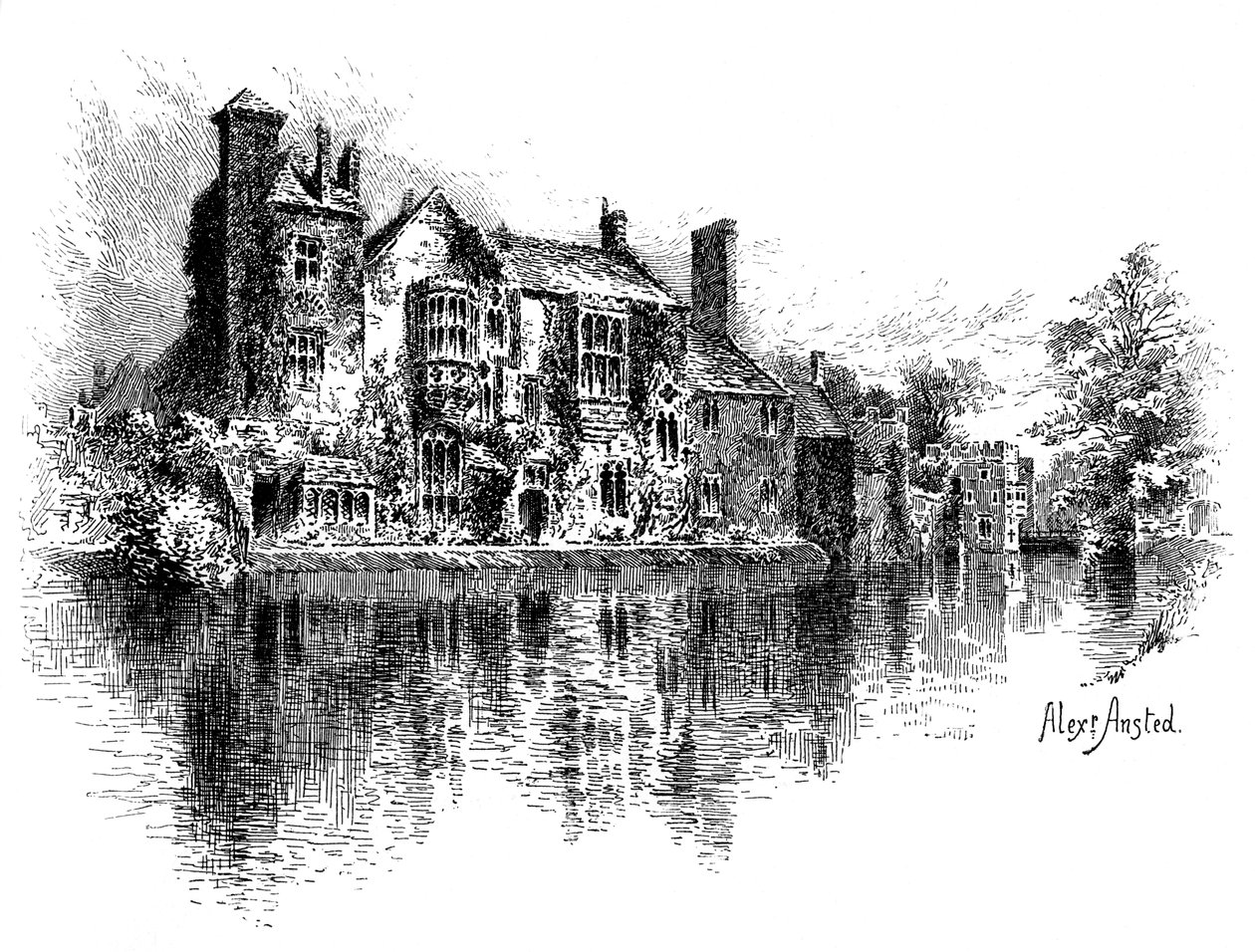 Wells Palace, Somerset, 1895 von Alex Ansted