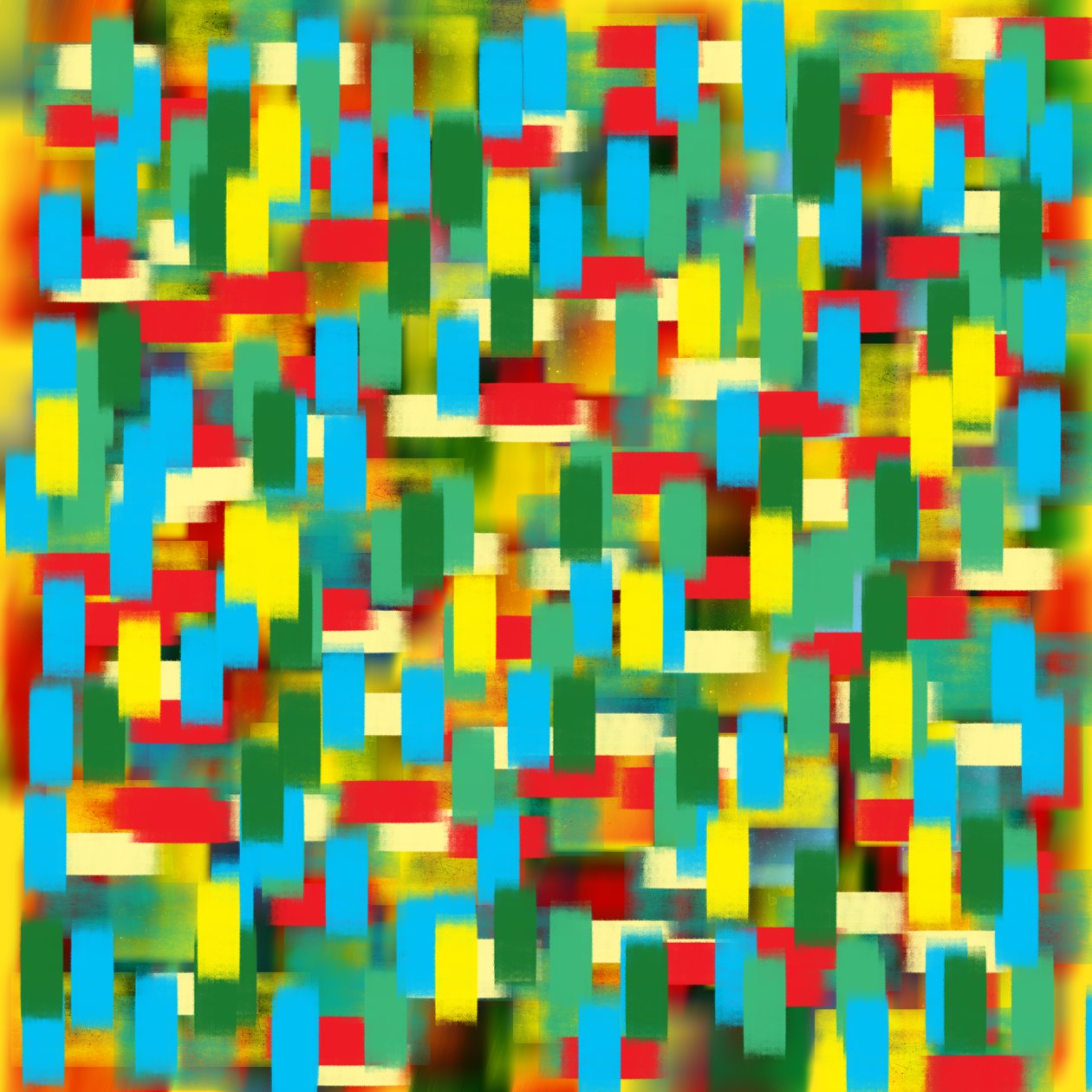Vertikaler Pointillismus Blau, 2019 von Alex Caminker