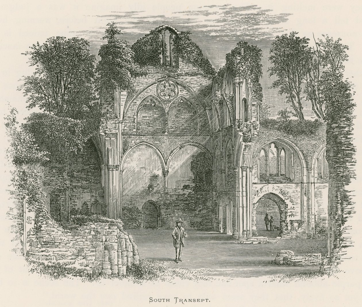 Netley Abbey, Südliches Querschiff von Alexander Francis Lydon