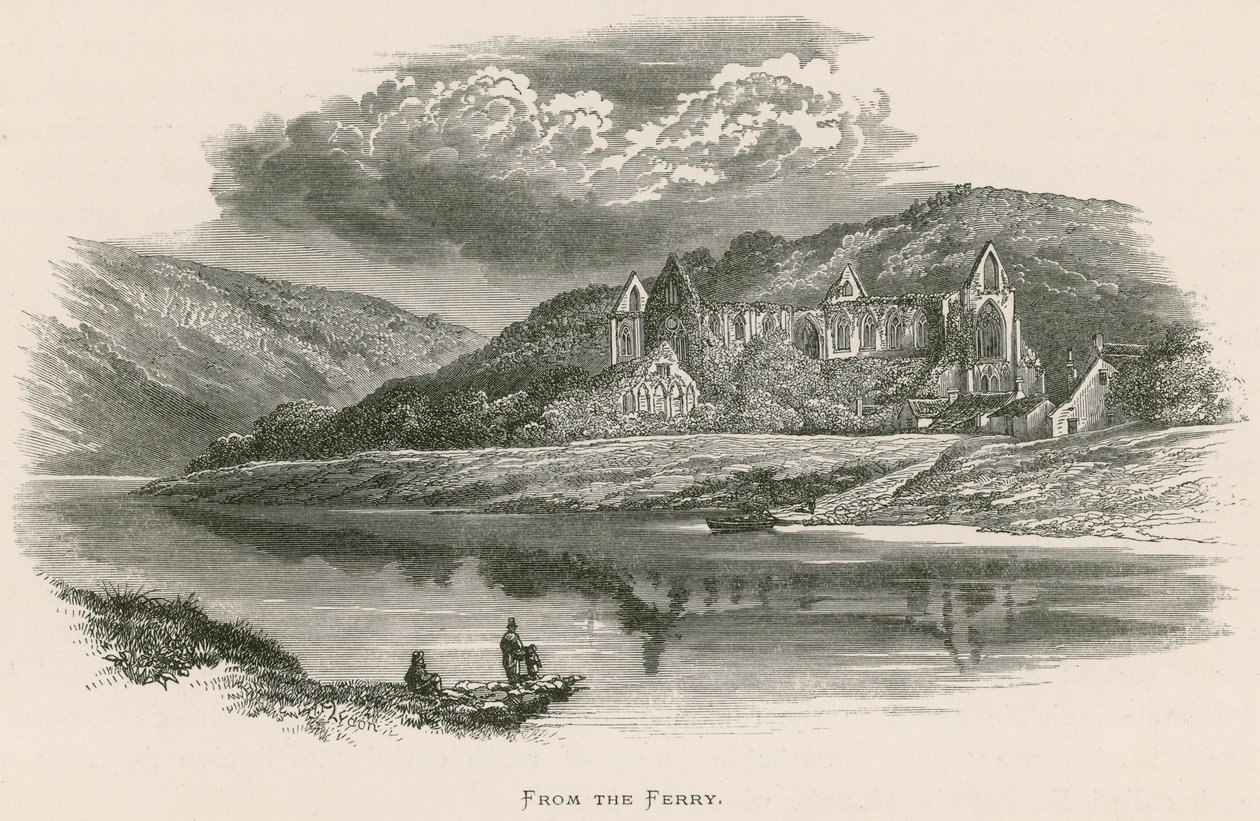 Tintern Abbey, von der Fähre aus von Alexander Francis Lydon