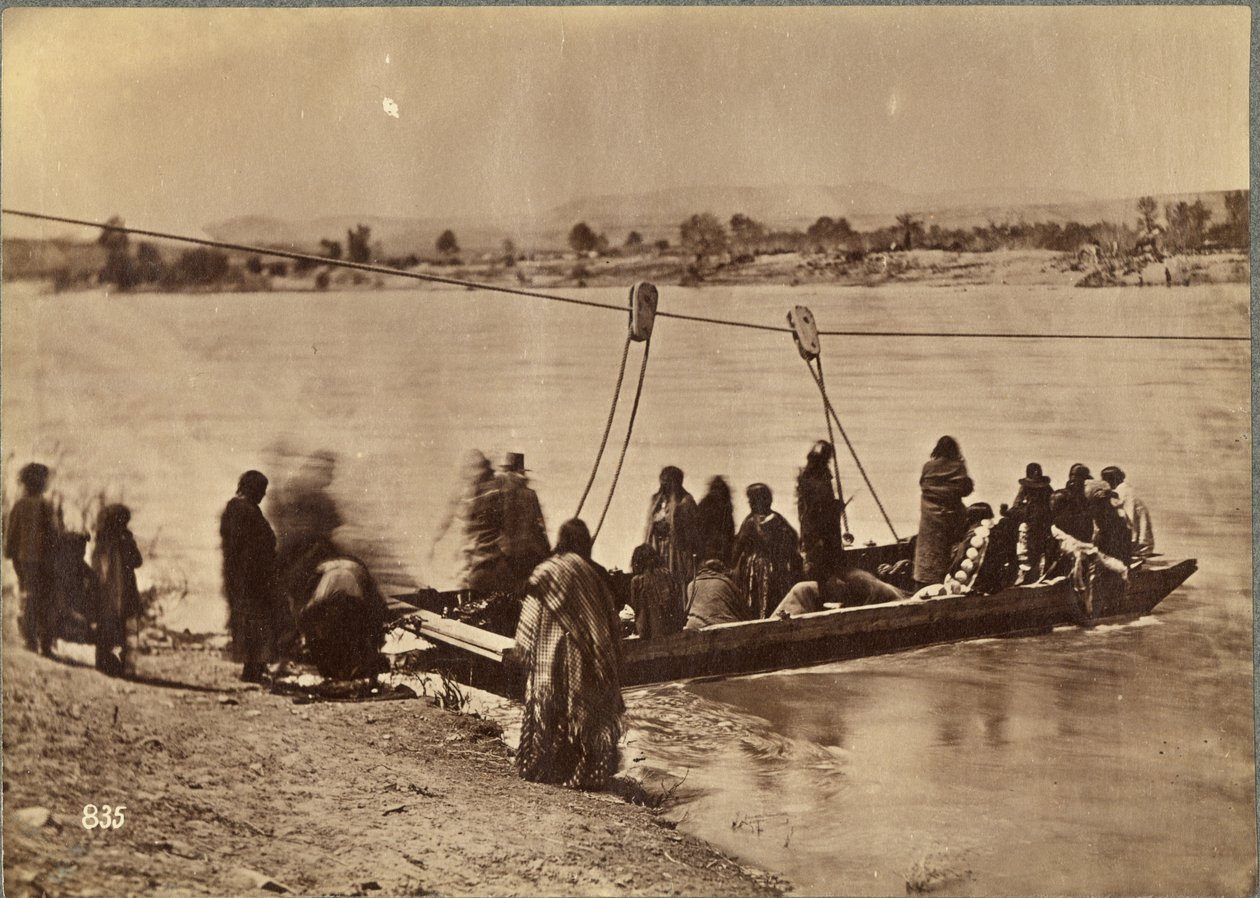 Fähre in der Nähe von Fort Laramie, Dakota, 1868 von Alexander Gardner