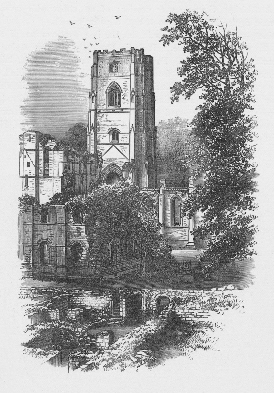 Der Turm, Fountains Abbey von Alexander Francis Lydon