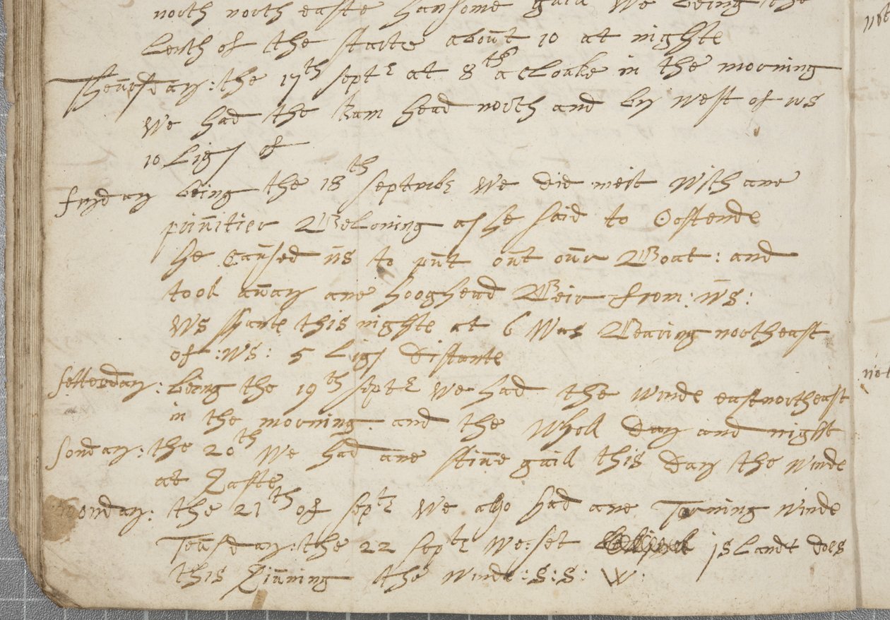 Tagebuch von Alexander Gillespie, Detail, 1674 von Alexander Gillespie