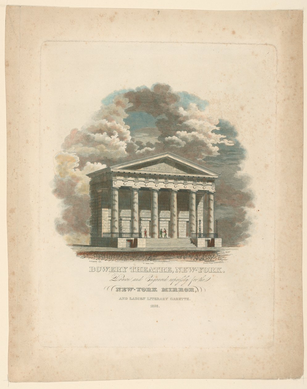 Bowery Theater, New York, NY von Alexander Jackson Davis