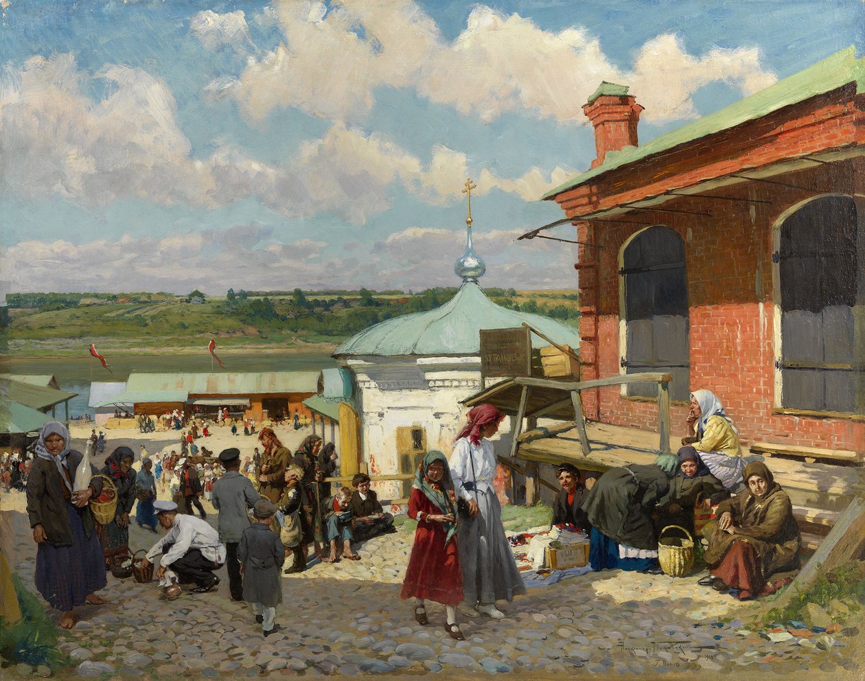 Ansicht von Plyos, 1918 von Alexander Vladimirovich Makovsky