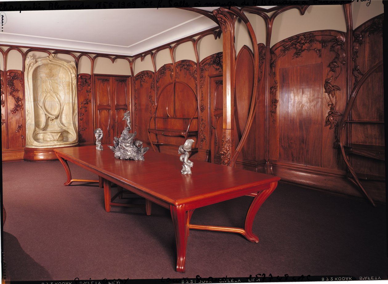 Esszimmer von Adrien Benard (1846-1912) in Champrosay, 1900-01 von Alexandre Charpentier
