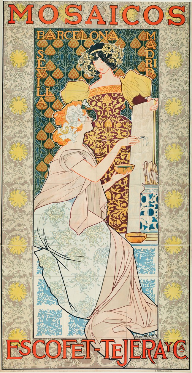Mosaiken Escofet-Tejera y CA von Alexandre de Riquer