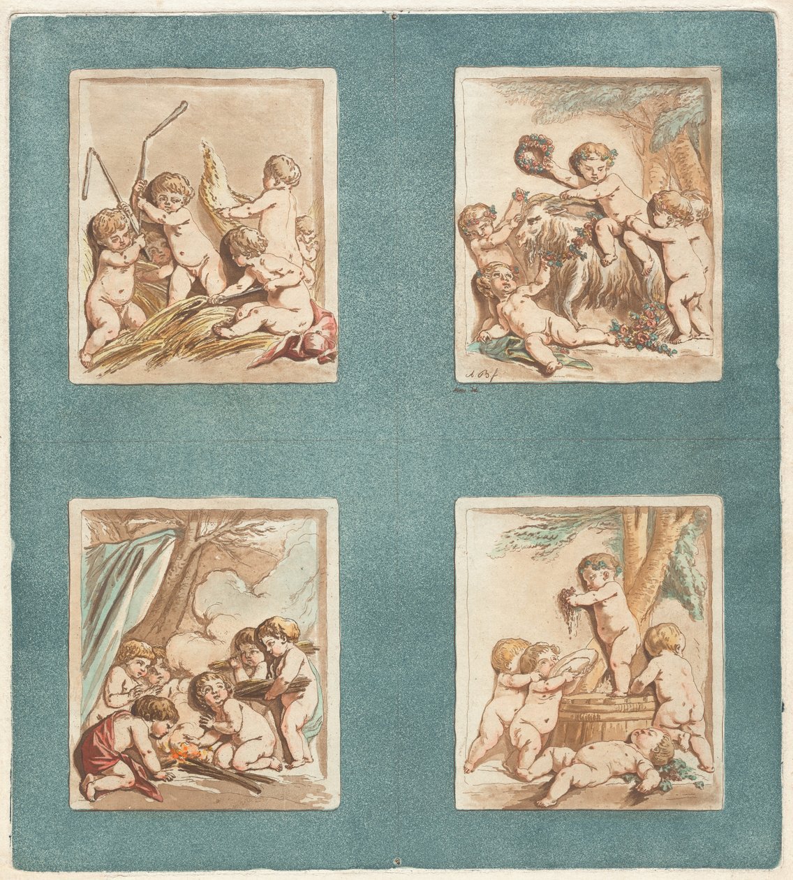 Die vier Jahreszeiten von Alexandre Briceau after Jean Baptiste Hüet, I