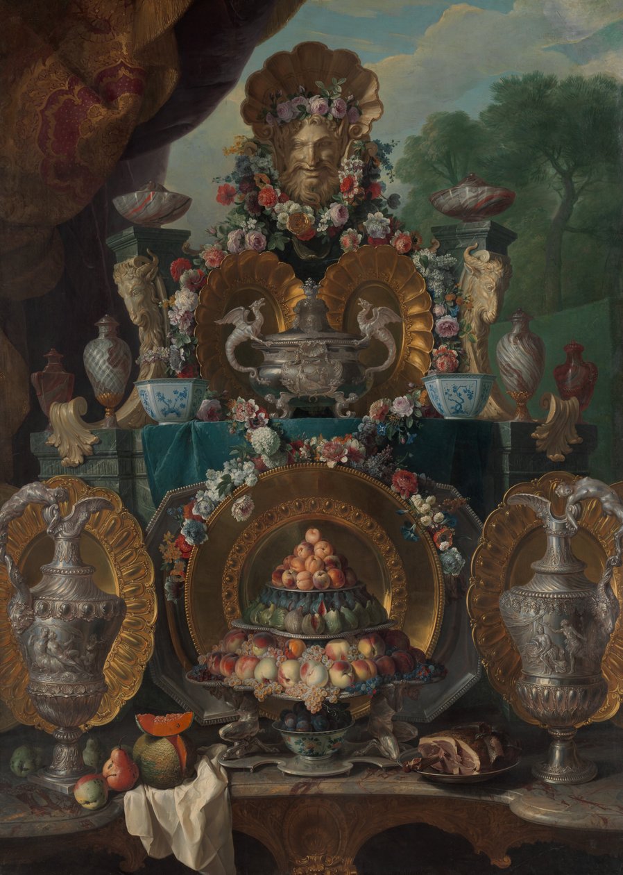 Stillleben mit Silber von Alexandre Francois Desportes
