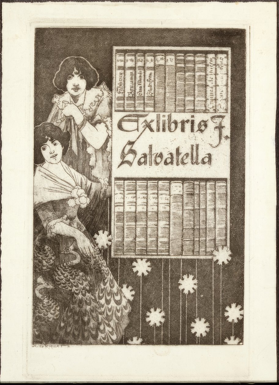 Ex-Libris F. Salvatella von Alexandre de Riquer