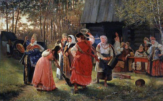 Mädchenparty, 1889 von Alexei Korsuchin