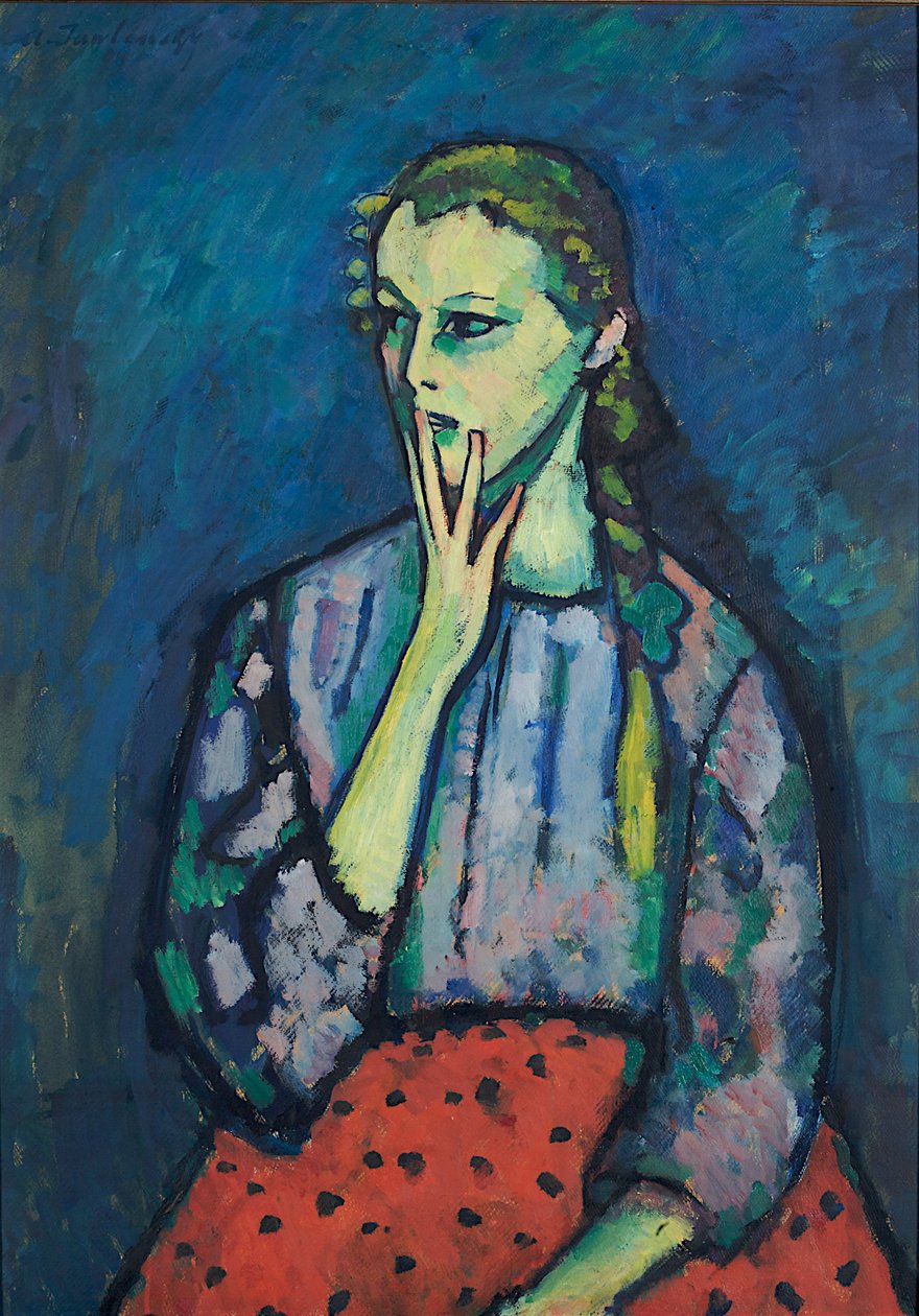 Porträt eines Mädchens, 1909 von Alexej von Jawlensky